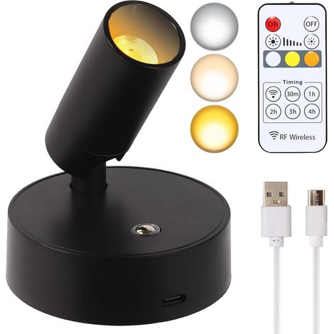 1 Spot LED Rechargeable USB,Télécommande,3 Températures Couleur,Intensité Variable,Fonction Minuterie,Art Plantes (1/5)