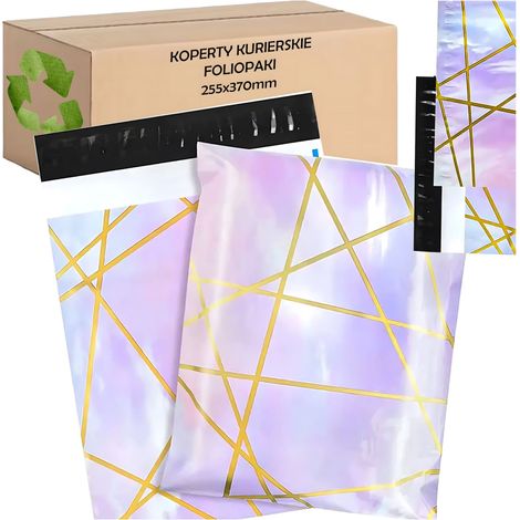 Enveloppes courriers robustes violet doré 255x370 mm