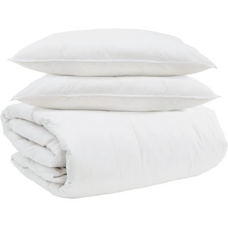 Ensemble de Duvet avec oreiller 3 pcs Blanc Plume de canard (1/5)