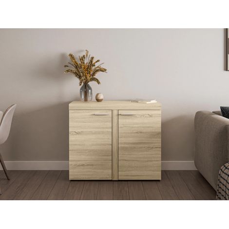 AX LIVING Schmal Kommode Spacoro 2T – Eleganz für Ihr Zuhause, Sonoma