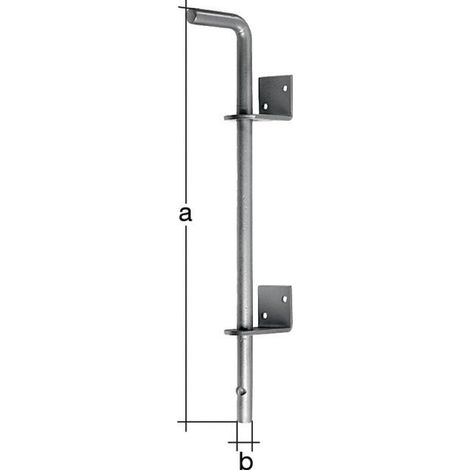 Scivolo per pavimento L600xS16mm STA zincato a caldo con bulloni per porta da 40mm