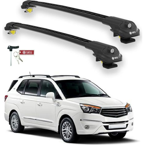 TURTLE kompatibel mit Ssangyong Rodius 2013-2019 Dachträger Air1 Schwarz (1/5)