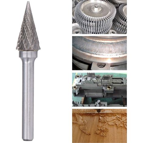 Lime conique pointue de type M MX1225 avec tête de meulage diamantée, lime rotative en alliage (1/5)