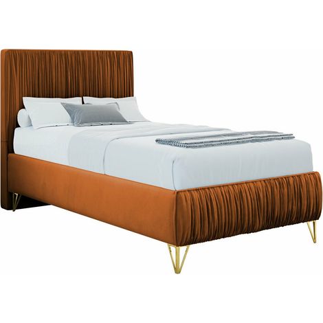 Lit Logan 112, Amor Velvet 4305, Unique, 90x200, Tissu, Disponible, 90x209x120cm (1/4)