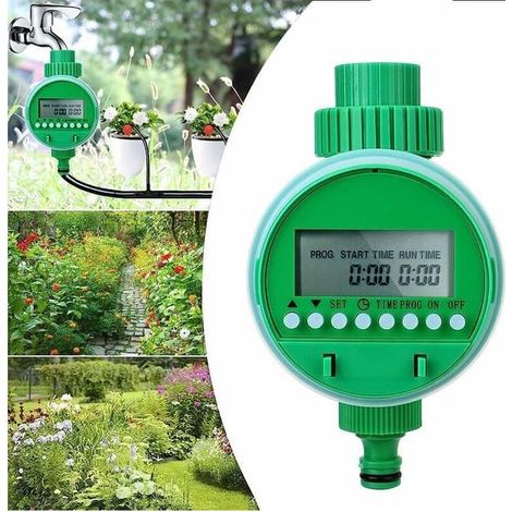 Programmateur Arrosage Automatique, Minuterie d'arrosage de Robinet de Tuyau Arroseur LCD Contrleur de Système d'irrigation pour Pelouse Jardin (1/5)