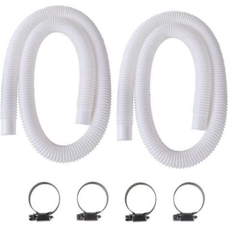 INTEX Poolschlauch - 2 Stück - 150 cm - Kompatibel mit Pumpen 330 GPH, 530 GPH - Transparentes PVC