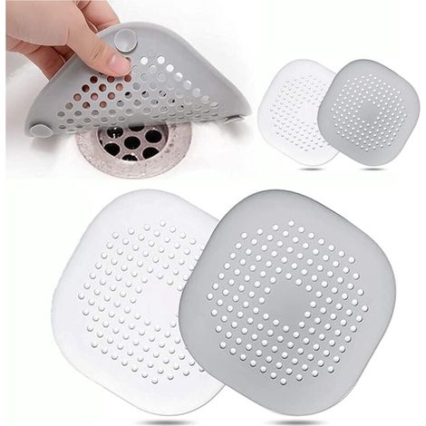 4 pezzi di protezione per scarico in silicone, filtro per lavello da cucina con ventosa, filtro per scarico vasca, filtro per lavello da cucina e da bagno. (1/4)