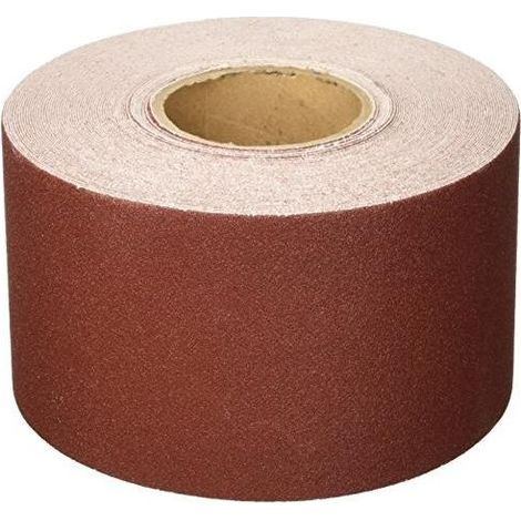 Vigor 3181508 Carta Abrasiva Velcrata 115 mm 25 mt Grana 80 Ossido di Alluminio per Legno e Metalli