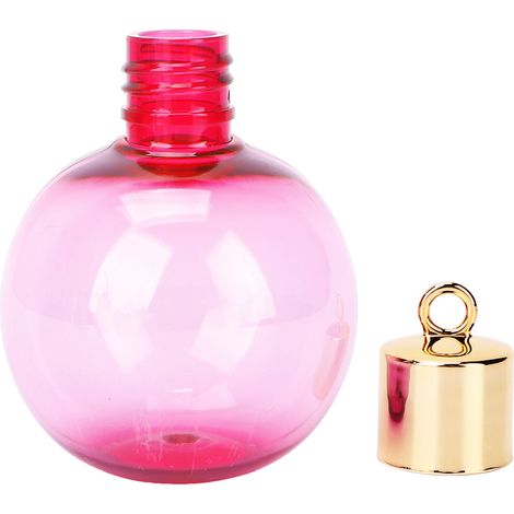 Boule de Noël vide à suspendre, 75ml rose, décoration exquise et mignonne, flacon creux à remplir pour sapin, ornement de fête, lot de 1. (1/5)