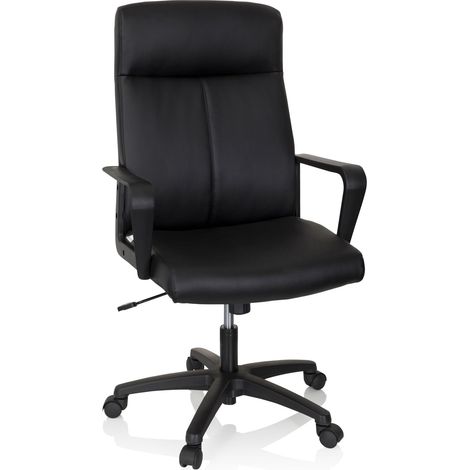 Bürostuhl / Chefsessel LISSO Kunstleder schwarz hjh OFFICE (1/5)