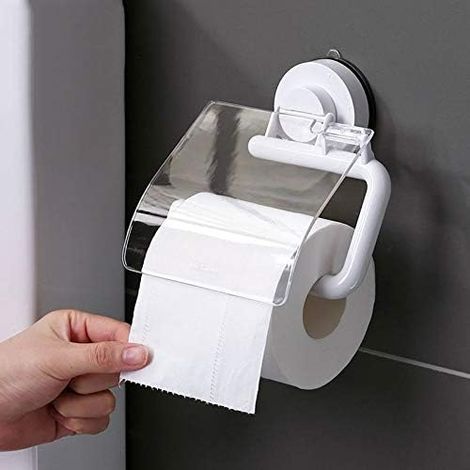 Box mit Saugnapf für Toilettenpapier die keine Spuren