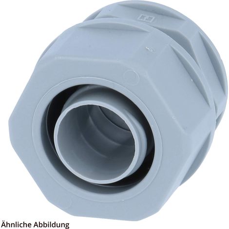 FLEXA FUS Kunststoffverschraubung gerade Gewinde PG7x1,27 für Schlauch-Außendurchmesser 10,0mm für Schlauch-Innendurchmesser 7,0mm - 1 Stück (1/3)