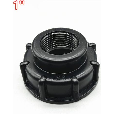 Adaptateur IBC Bouchon s60x6 pour cuve 1000 litres, 1 Pouce (version convexe externe 1" plus épaisse)