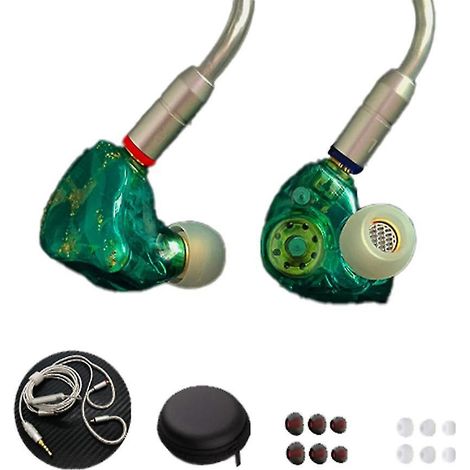 Casque Mmcx Écouteurs Hifi Star Stage Câble 3,5 mm Équilibré Pour Lecteur Ios Bleu (vert) (1/3)