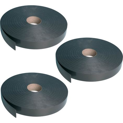 Semin – Ruban isolant acoustique 30 m x 45 mm – Isolation thermique et phonique – Lot de 3 rouleaux – Réaction feu B1