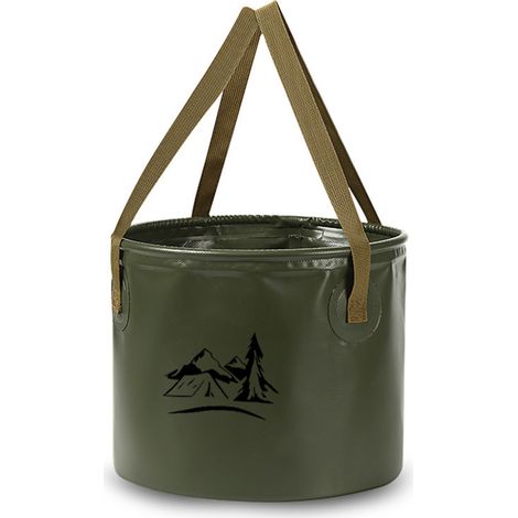 Grand seau pliable avec poignée, réservoir d'eau portable de 20 litres (5,28 gallons) (vert)-AquaForge (1/5)