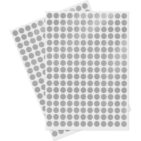 2040 Pièces Autocollantes Pastilles Rondes Gommettes Grises 10 mm Étiquettes Circulaires Adhésives en Vinyle Étanches pour Usage Domestique Bureau Entrepôt Organisation (1/5)