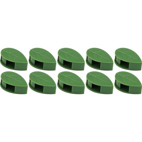 20 Clips pour plantes, fixation murale réglable, résine ABS, adhésif invisible, imitation feuille verte, intérieur extérieur (1/5)