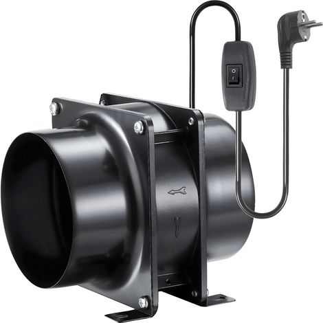 100mm Ventilateur Extracteur d'air de, Axial Ventilation Salle de Bain avec Interrupteur pour Bureau Salle de Bain Cuisine Hydroponique (1/5)