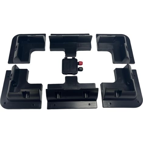 7er-Pack Solarpanel-Montagehalterungen, ohne Bohren, ABS-Solarpanel-Halterungen, Halterungsset für Wohnmobildächer, Wohnwagen, Fahrzeuge, Wohnmobile, Garagen (schwarz) (1/5)