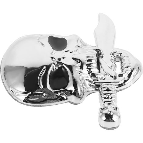 Metal Skull and Sword Car Sticker Durable Design and Easy
