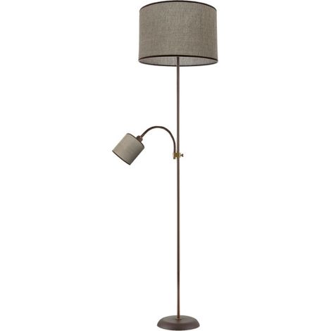 FABRILAMP Boden De Wohnzimmer Armonia 1xe27 1xe14 Braun-braun C/lector 155x40x40 Cm (1/2)