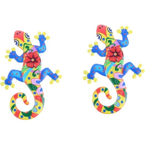 Lot De 2 Décorations Murales En Forme De Lézard À Suspendre Idéales Pour Un Salon Un Bureau Ou Une Fête (1/5)