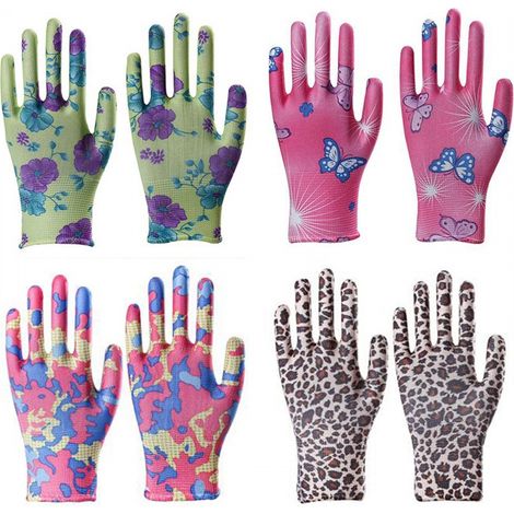 Filiyano-Gants de jardinage pour fleurs (lot de 4), modèles aléatoires (1/4)