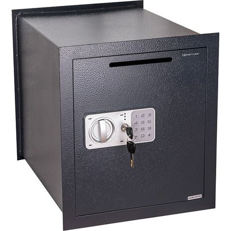 Genie Hand  Cassaforte Elettronica a Muro di Deposito Cassetta di Sicurezza Grande con Codice a Combinazione e Chiave con Serratura B-Class e Sistema Anti Bounce Casseforti per Soldi