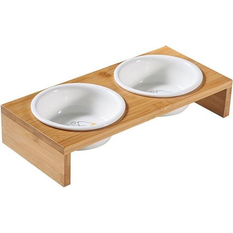 BelleRise - Lot de 2 gamelles surélevées pour chat Gamelles pour petits chiens Gamelles avec support incliné Gamelle surélevée pour chat (1/5)