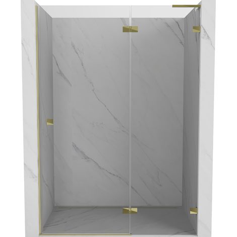 Mexen Lunar L Duschdrehtür rechts 140 cm, transparent, gold - 834L-140-000-50-00-P (1/5)