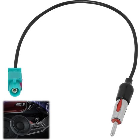 Adaptateur Antenne Autoradio, Câble Adaptateur Fakra vers DIN Raccord Radio Voiture Adaptateurs Universels pour Antenne Radio FM/AM pour Prise Connecteur Câble Voiture Stéréo Audio HD (1/5)