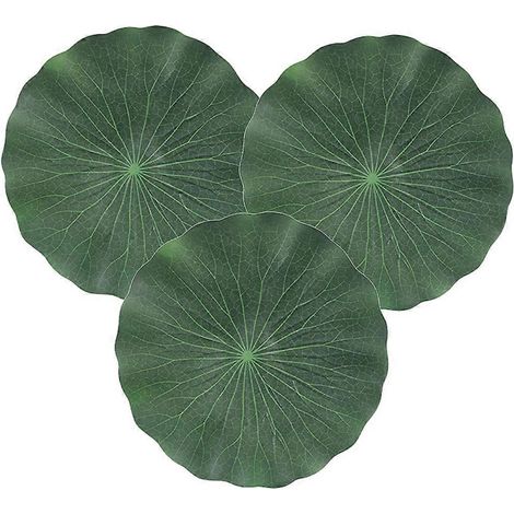 Ensemble de 15 ornements décoratifs artificiels en forme de feuille de lotus flottante pour aquarium (15 pièces) (1/5)
