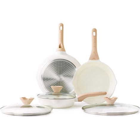 Set de 3 poêles à induction antiadhésives céramique 20/24/28 cm, sans PFOA/PFAS (1/5)