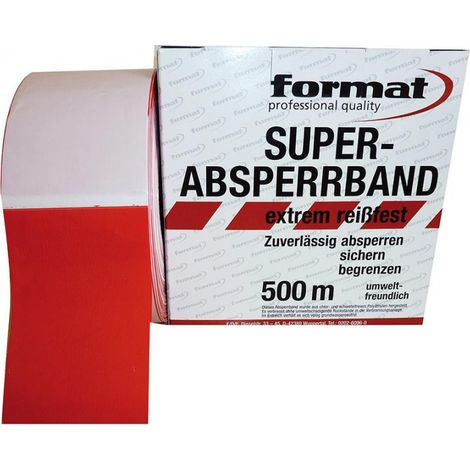 Cinta de barrera roja/blanca 500m x 80 mm