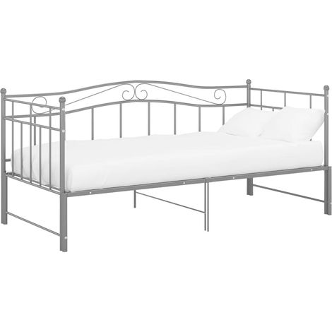 Maison Exclusive - Telaio Divano Letto Estraibile Grigio in Metallo 90x200 cm