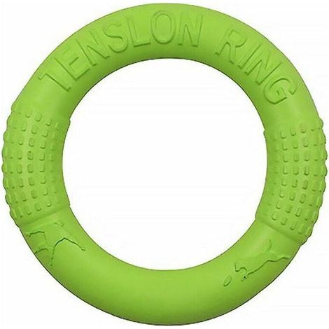 Anneau de traction Frisbee pour chien, idéal pour l'entraînement des chiens à mordillements puissants et les jeux en extérieur (petit anneau de traction vert) (1/5)