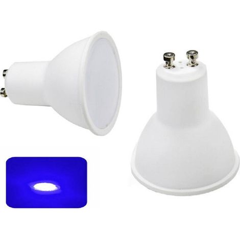 TrAdE Shop Traesio - Faretto Led Gu10 6watt Luce Colorata Blu Rossa Verde 220v Lampadina Gu10 Gu10 - -Blu -