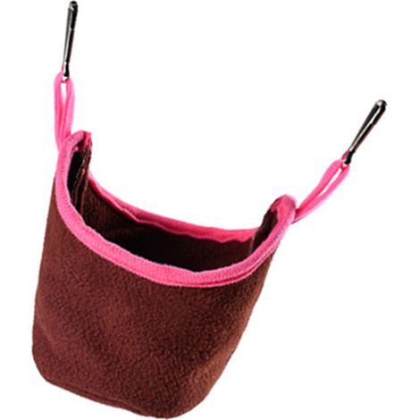 Hamac suspendu chaud pour hamster, avec crochet, idéal pour les petits animaux comme les lapins. Couleur : rouge café. (1/3)