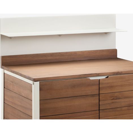 SKLUM Rückwand für modulare Außenküche aus Aluminium Reggie Gardenia Weiß (1/5)