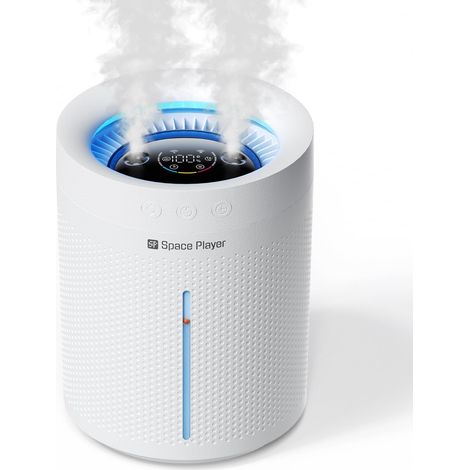 Humidificateur d'air silencieux 3 l à ultrasons sans fil 4000 mAh Batterie à brume froide avec minuterie 2 à 8 heures Arrêt automatique Veilleuse pour bébé, chambre d'enfant, bureau (1/5)