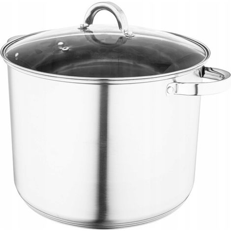 Olla de inducción alta GRANDE de acero inoxidable Altom Design Fabio de 15 litros