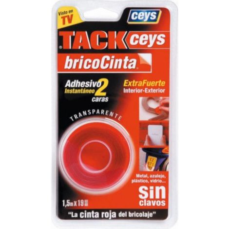 Cinta adhesiva 2 caras transparente Ceys 1.5 m