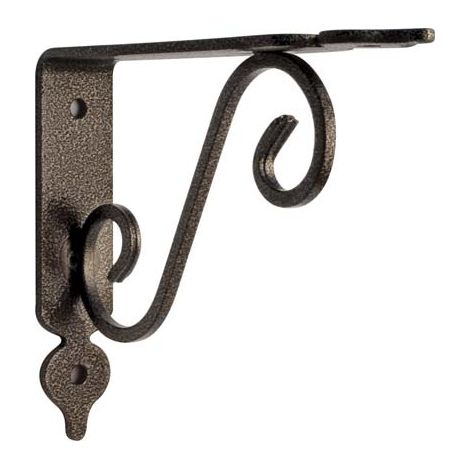 REGGIMENSOLA TOSCANIA BOLIS - ACCIAIO VERNICIATO NERO/RAME MM 230X180- 2 pezzi