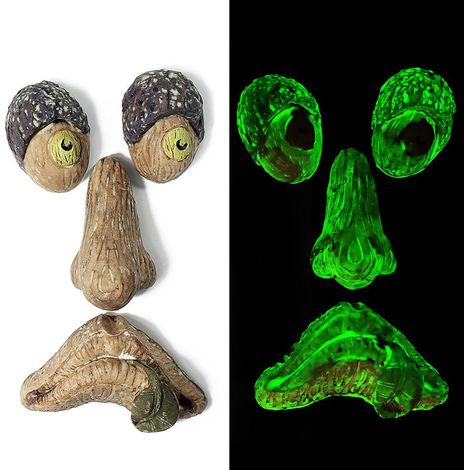 Décor Lumineux pour Arbre - Visage Drôle de Jardin - Décoration Nocturne pour Pâles - Art Écologique Extérieur (1/5)