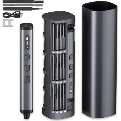 Ensemble de tournevis haut de gamme 78 en 1, batterie longue durée, poignée ergonomique, adapté à la réparation électronique, outils de tournevis électriques de qualité industrielle (1/4)