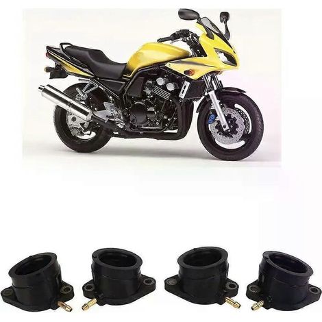 Kit de 4 pièces pour carburateur de moto : manchon de collecteur d'admission, référence 5DM-13586-01, compatible avec Yamaha FZS600 FAZER FZS 600 (1998-2003) (1/5)