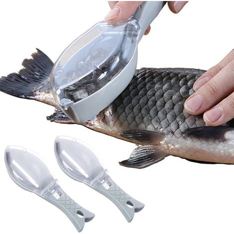 2-teiliger Fischscheidenrost professionelle Fischscheide zur Fischreinigung für Zuhause Küche Restaurant Küchenutensilien Küchenhelfer mit Deckel Blau