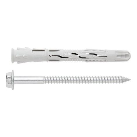 Taco Clavable Tornillo Cabeza Hexagonal 08X080Mm Nylon T-Nux Index 50 Pz
