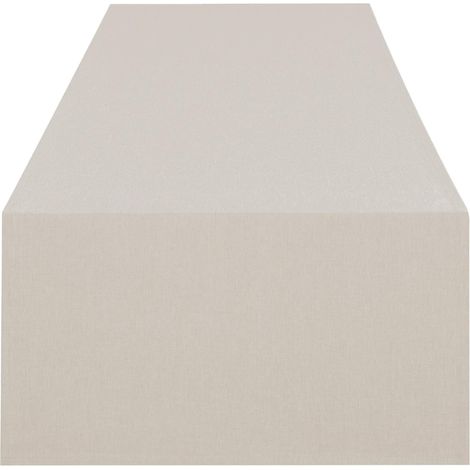 Chemin de table Wien Home - Nappe anti-taches - 40 x 140 cm - Beige - Gris sable (1/5)